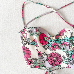 ZARA Floral Bustier Strappy Cami